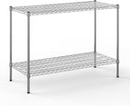 21" Deep x 48" Wide x 34" Height Wire Shelving Kit | 2-Tier | NSF Commercial Storage Rack Unit