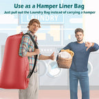 Heavy Duty Laundry Bag 2 Pack XL Nylon Laundry Bags with Straps, Washable Large Dirty Clothes Organizer with Drawstring Closure, Travel Washing Bag Fit a Laundry Hamper or Basket