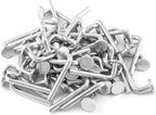 QWORK Pallet Rack Drop Pin, 50 Pcs M7x55mm Accessory Shelving System, Heavy Duty J Bolt Safety Universal Pins, Cross Beam Locker Drop Pin for Warehouse, Home