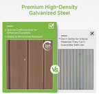 Real Relax 6x4 FT Metal Storage Shed, Outdoor Shed with Reinforced Frame & Heavy Wind/Snow Resistance, Secure Lock, for Backyard/Garden, Stores Tools & Materials, Brown