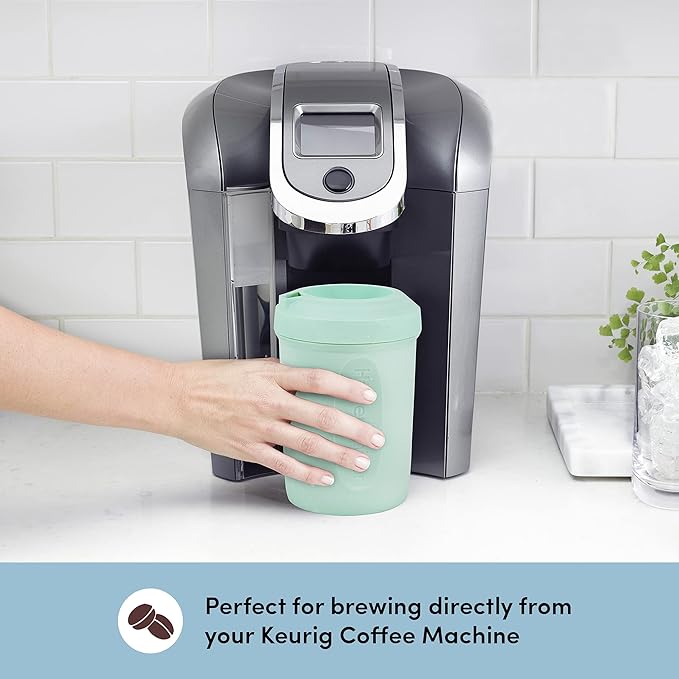 HyperChiller HC2M Patented Iced Coffee/Beverage Cooler, NEW, IMPROVED,STRONGER AND MORE DURABLE! Ready in One Minute, Reusable for Iced Tea, Wine, Spirits, Alcohol, Juice, 12.5 Oz, Mint Blue