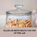 1 Gallon glass jars, Cookie Jar & Candy Jar with Lid, Large Food Storage Container,glass jar with lid for Buffet, Coffee & Flour, Laundry Room Storage & Pantry