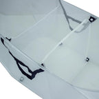 Pop-Up Mesh Triple Sort Laundry Basket with Three Compartments, White, 16" x 16" x 28"