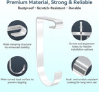 Bike Hooks for Garage Ceiling Storage Racks, 4 Pack Heavy-Duty Steel Thickened Flat Hooks, Supports Up to 50 lbs, Bike Hanger Add-On Overhead Garage Storage Rack & Wall Shelving, White
