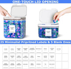 2 Pack Laundry Pods Container for Laundry Room Organization, Laundry Pod Up Holder with 30 Labels and Scoops, Laundry Detergent Powder Container, Dryer Sheet Holder