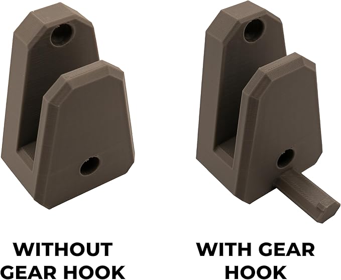 Horizontal Wall Ski Holder – Space-Saving Ski Wall Mount for Garage & Home Storage | Holds 1 Pair of Skis | Mountain, Snowflake & No Design Styles (Orange, Mountain | With Gear Hook)