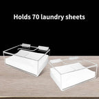 Earth Breeze Laundry Detergent Sheets Organizer - Clear Acrylic Dispenser with Lid for Laundry Room
