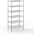 21" Deep x 36" Wide x 74" Height Wire Shelving Kit | 6-Tier | NSF Commercial Storage Rack Unit