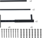 Adjustable Ladder Ceiling Rack, Kayak Overhead Garage Storage Rack, Garage Ceiling Storage for Kayak, Ladder, Surfboard, Snowboar Overhead Hanger, Holds 150 lbs, Black