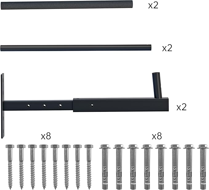 Adjustable Ladder Ceiling Rack, Kayak Overhead Garage Storage Rack, Garage Ceiling Storage for Kayak, Ladder, Surfboard, Snowboar Overhead Hanger, Holds 150 lbs, Black