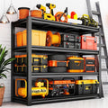 39.4''W Storage Shelves, 4-Tier Garage Metal Shelving Unit, Adjustable, Double-Layer Column with Reinforced Ribs, Heavy-Duty, Capable of Bearing 2800 lbs Suitable for Garage, Warehouse