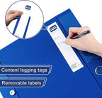 Storage File Boxes A4, 6 Pack Foldable File Box with Clip, 50mm Spine, Plastic Archives Cases with Magnetic Closure, Document File Folder Organizer Storage Filing Box for Office School, Blue