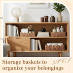 3Pack Toilet Paper Basket for Organizing Scalloped Edge Wicker Basket with Handles Toilet Tank Paper Holder Storage for Bathroom Bedroom Countertop Shelf Decor(Brown,Water Hyacinth)
