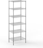 21" Deep x 30" Wide x 86" Height Wire Shelving Kit | 6-Tier | NSF Commercial Storage Rack Unit