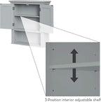 RiverRidge Somerset Two-Door Bathroom Storage, Gray Wall Cabinet, Grey, Set 1