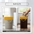 LFH Home Large Premium Cotton Canvas Laundry Bag with Drawstring and Handles Heavy Duty, Multi-Use, and Washable for Home, Travel, College or Storage 28x36 (Pack of 6)-Yellow
