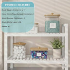 4 packs Laundry Pod Containers for Storage & Organization, Solution featuring Powder Laundry Detergent Container & dryer sheets with bamboo lids and labels. Includes scoops for powder and detergent.