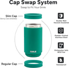 DUALIE 3 in 1 Insulated Can Cooler - 15+ Colors - Universal Size for 12 oz Cans, Slim Cans, and Bottles