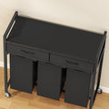 120L Laundry Hamper 3 Section, Laundry Sorter with 2 Drawers & Dual-Color Tabletop, Laundry Basket with Wheels & Pull-Out Removable Bags, Rolling Laundry Basket Organizer for Bathroom