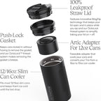 BrüMate Hopsulator Trio 3-in-1 Insulated Can Cooler for 12oz / 16oz Cans + 100% Leak Proof Tumbler with Lid | Insulated for Beer, Soda, and Energy Drinks