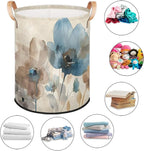 TropicalLife Collapsible Laundry Basket Large Laundry Hamper Waterproof Storage Bins with Leather Handles Clothes Nursery Hampers (Multicolored 5)