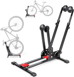 WSDCAM Bike Stand, 2-in-1 Vertical & Horizontal Storage Rack Adjustable, Foldable Bicycle Floor Stand for Garage Indoor Outdoor Small Spaces, Bike Rack Fits 16-29" Road/Mountain Bikes, Repair Stand