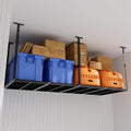 Garage Ceiling Storage Racks 3x8 Ft Heavy Duty Overhead Storage Rack 750 LBS Capacity Adjustable Ceiling Mounted Storage System for Garage Basement Workshop Black
