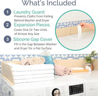 Laundry Guard with Gap Cover - Prevent Clothes from Falling Behind - Adjustable Magnetic Laundry Guard for Front Load Washer and Dryer - Laundry Room Essentials for Moms, College Dorm Rooms (Cream)