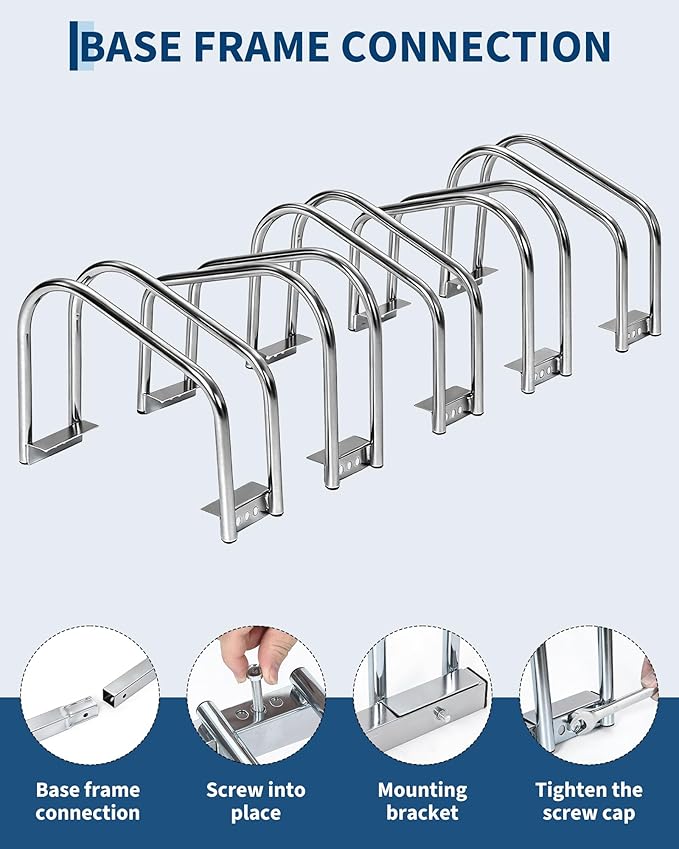 Freestanding Bike Floor Stand, Heavy Duty Bicycle Parking Rack for Garage Home Indoor Outdoor, Bike Storage Organizer Fits 22-28 Inch Wheels & 2.2 Inch Tire Width