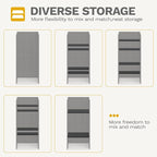 DWVO Outdoor Vertical Storage Cabinet with 4 Shelves, Waterproof Tall Plastic Storage Shed with 4 Adjustable Shelf, 30 cu. ft. Patio Tools Storage Box for Patio, Garden, Backyard, Deck, Dark Gray