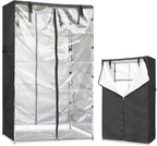 Waterproof Shelf Cover,Outdoor 600D Heavy Duty Dustproof Storage Shelves Cover,36''x14''x71'' Shelf Covers for Wire Shelving with Zippers,Storage Rack Covers with Clear Front