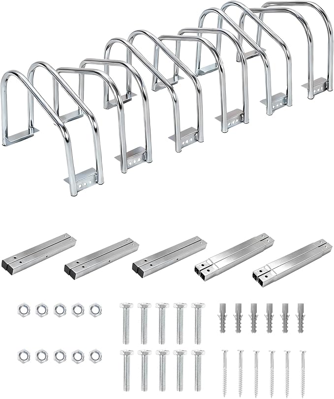 Freestanding Bike Floor Stand, Heavy Duty Bicycle Parking Rack for Garage Home Indoor Outdoor, Bike Storage Organizer Fits 22-28 Inch Wheels & 2.2 Inch Tire Width