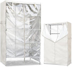 Waterproof Shelf Cover,Outdoor 600D Heavy Duty Dustproof Storage Shelves Cover,48''x19''x72'' Shelf Covers for Wire Shelving with Zippers,Storage Rack Covers with Clear Front