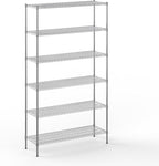 18" Deep x 54" Wide x 96" Height Wire Shelving Kit | 6-Tier | NSF Commercial Storage Rack Unit