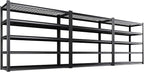 3 Pack 59" W Heavy Duty 5-Tier Garage Shelving Unit,2500 lbs Capacity Adjustable Metal Storage Rack, Boltless Steel Shelves for Garage, Basement, Warehouse, Pantry & Kitchen 72"x59"x20",Black