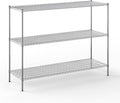 24" Deep x 72" Wide x 54" Height Wire Shelving Kit | 3-Tier | NSF Commercial Storage Rack Unit