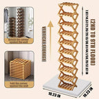 The 9-Tier No-Assembly Bamboo Rack, Foldable Space-Saving Organizer for Shoes, No Assembly Narrow Shoe Shelf for Entryway Closet Dorm (Yellow, 2)