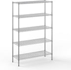 18" Deep x 48" Wide x 74" Height Wire Shelving Kit | 5-Tier | NSF Commercial Storage Rack Unit