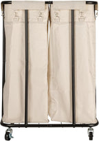 Household Essentials 2-Bag Rolling Laundry Sorter, Natural