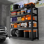 Storage Shelves Heavy Duty, 4 PCS 36"L x 16"W x 72"H Garage Wire Shelving Unit Loads 2400LBS, 5-tier Adjustable Metal Industrial Utility Shelf Rack for Kitchen, Laundry, Pantry, Warehouse, Basement