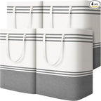 4 Pack Large Laundry Baskets, Laundry Hampers, Freestanding Waterproof Collapsible Clothes Bag with Extended & Reinforced Handles - Clothes Basket for Dorm, Bathroom, Home (100L)