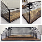 Schliersee Floating Shelves Wall Mounted Mesh Storage Shelf Set for Bathroom, Bedroom, Kitchen, Living Room, Office, 3 Packs