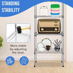 PayLessHere | 6-Tier Wire Shelf | 17"x12"x64" | Chrome | Adjustable Racks | Heavy-Duty Storage Shelves, Holds Upto 600 lbs | Rust-Resistant, No-Tool Assembly | for Home, Garage Shelving