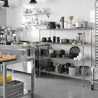 21" Deep x 54" Wide x 54" Height Wire Shelving Kit | 4-Tier | NSF Commercial Storage Rack Unit