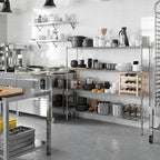 14" Deep x 60" Wide x 54" Height Wire Shelving Kit | 4-Tier | NSF Commercial Storage Rack Unit