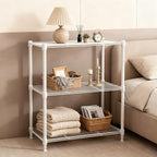 450 lbs Wire Storage Shelving 3-Tier Utility Shelving Unit Steel Organizer Wire Rack for Home,Kitchen,Office,White (11.8" D x 17.7" W x 26.4" H)