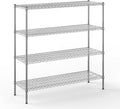 18" Deep x 54" Wide x 54" Height Wire Shelving Kit | 4-Tier | NSF Commercial Storage Rack Unit