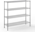 18" Deep x 54" Wide x 54" Height Wire Shelving Kit | 4-Tier | NSF Commercial Storage Rack Unit