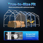 ADVANCE OUTDOOR 13x20 ft Carport 2 Roll up Doors & Vents Outdoor Portable Storage Shelter Garage Tent for Vehicle Boat Truck Anti-UV Snow Resistant Waterproof, Gray