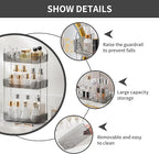 3 Tier Bathroom Organizer Countertop Makeup Perfume Tray Skincare Organizer for Bathroom Dresser Vanity (Grey)